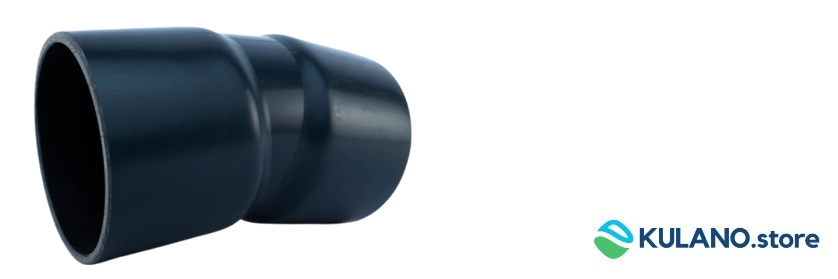 PVC Bogen aus Rohr 15 Grad Klebemuffe